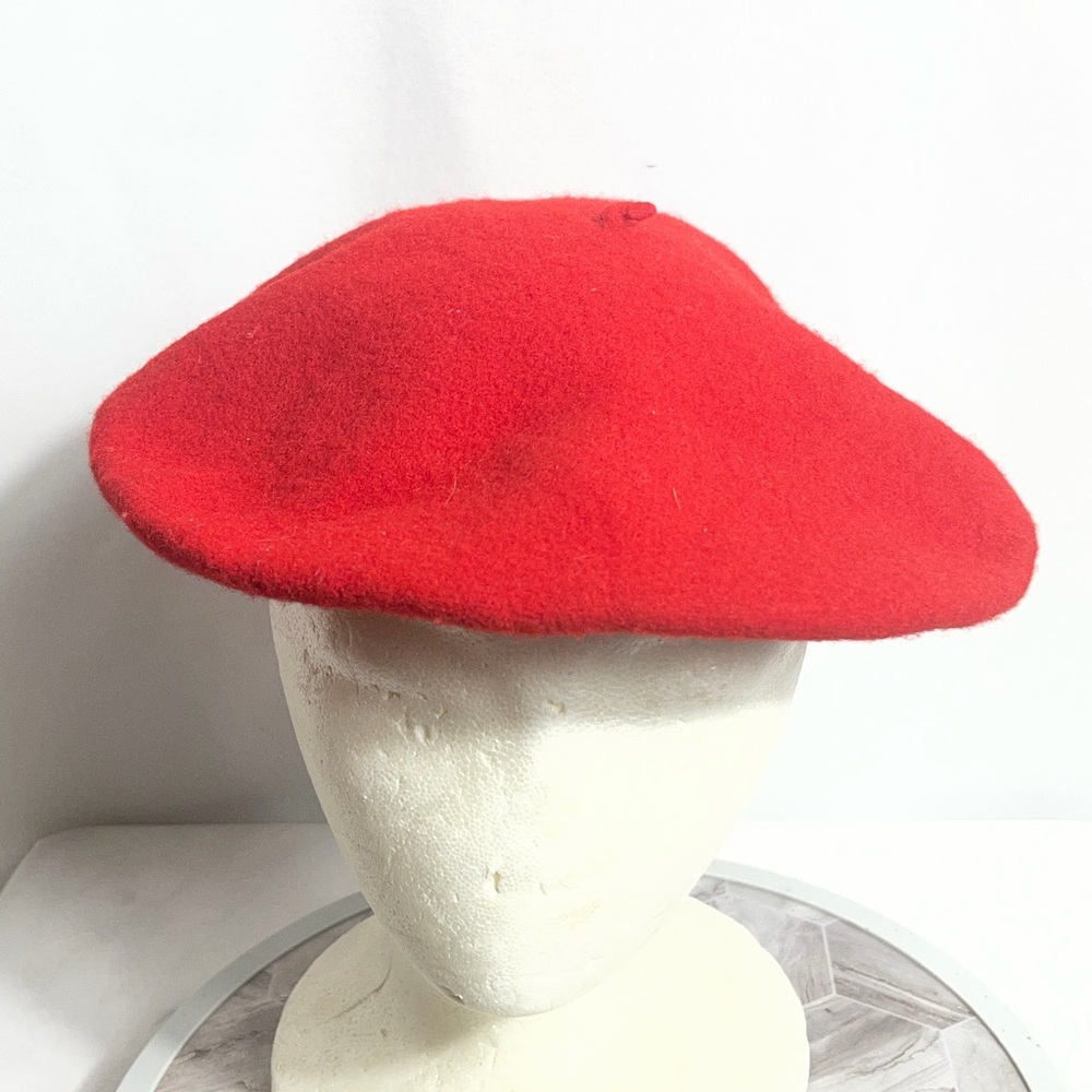 Red 100% Wool French Basque Beret Made In France Classic Chic Hat